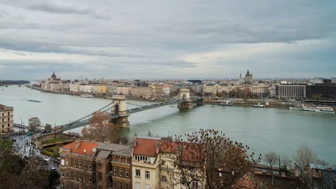 Budapest Panoramic View Stock Footage 113391461