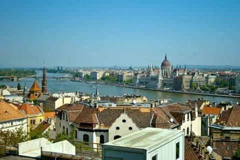 Budapest panoramic view Stock Photos