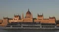The Budapest Parliament and boats traffic, Budapest, Hungary HD Footage