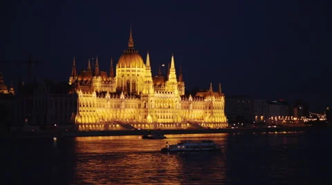 Budapest parliament Vídeo Stock 49678899