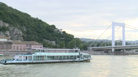 Budapest From River And Bridges Stock Footage 45994877