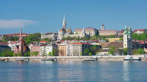 Budapest in a spring morning Stock Footage 53750798