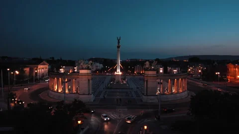 Budapest squares in Budapest Stock Footage 131372897