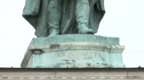 Budapest Statue Stock Footage 46015361