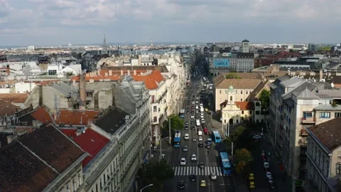 Budapest Streets Drone Footage 库存影片 196876754