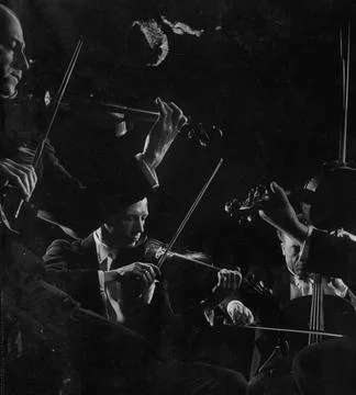 The Budapest String Quartet w. (L-R) Joseph Roisman, 1st violin; Edgard Ortenber Stock Photos