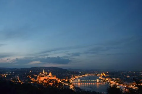 Budapest summer sunset Stock Photos