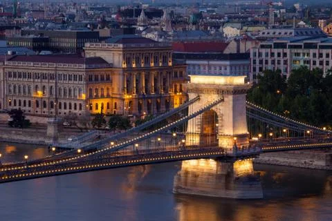 Budapest sunset cityscape Stock Photos
