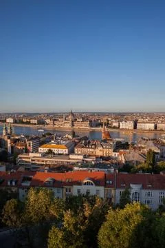 Budapest Sunset Cityscape Fotos de archivo
