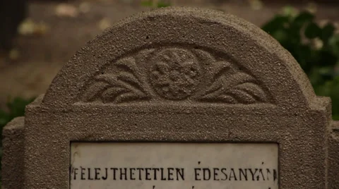 BUDAPEST SYNAGOGUE BACKYARD CEMETERY 2 CU Stock Footage 39440018