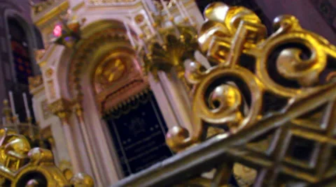 BUDAPEST SYNAGOGUE INSIDE 6 CU Stock Footage 39435054