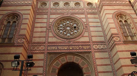 BUDAPEST SYNAGOGUE OUTSIDE 4 MS Stock Footage 39426717