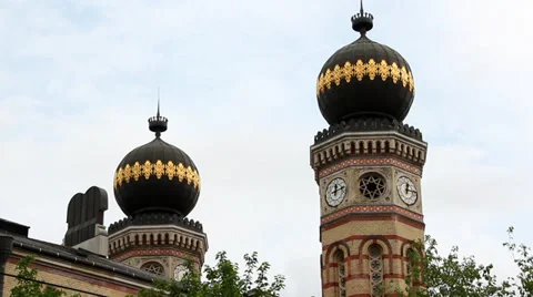 BUDAPEST SYNAGOGUE OUTSIDE 7 MS Stock Footage 39430045