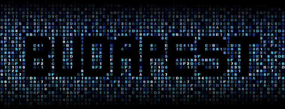 Budapest text on hex code illustration Stock-Illustration