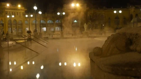 Budapest thermal bath Stock Footage 101801445