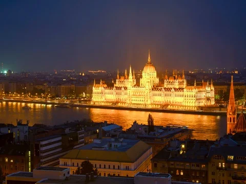 Budapest timelapse Stock Footage 70828388