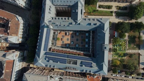 Budapest Top Down Building Structure Cinematic 库存影片 311511470