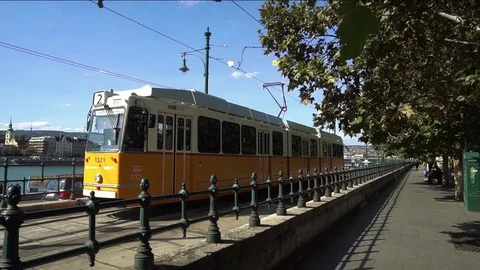 Budapest Tram Stock Footage 129947169