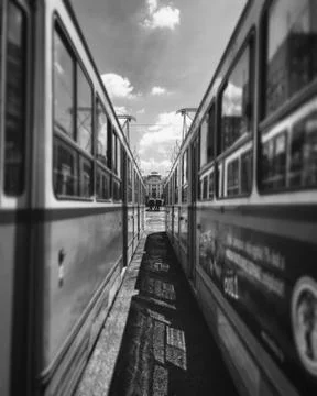 Budapest tram system 스톡 사진