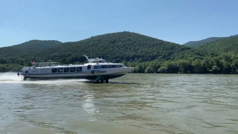 Budapest to Vienna High Speed Ferry Stock Footage 162401580