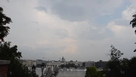 Budapest view from funicular railway Stock Footage 73822665