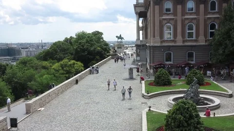 Budapest, view from inside the Buda castle Stock Footage 79000693
