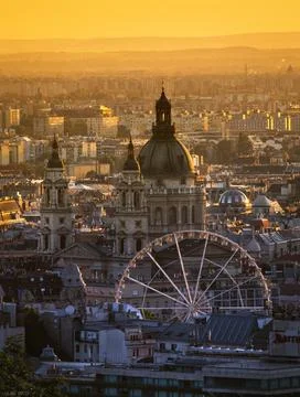 Budapest view in the mornign Stock Photos