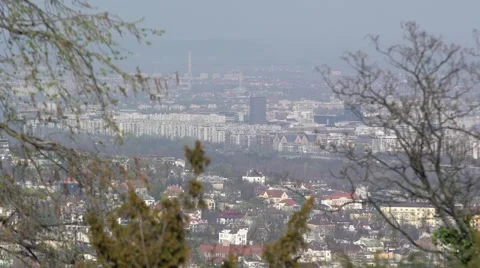 Budapest view from a mountain top Stock Footage 61805969