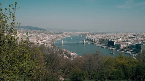 Budapest view at spring Video stock 74229496