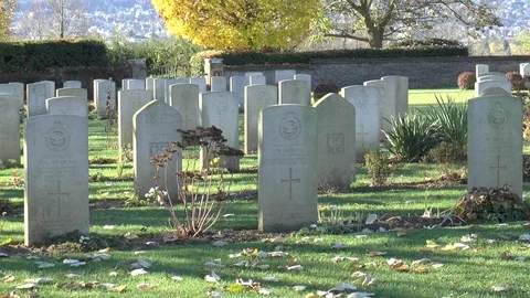 Budapest War Cemetery Stock Footage 100359281
