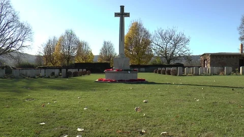 Budapest War Cemetery Stock Footage 100365076