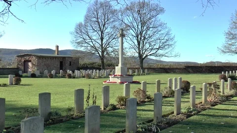 Budapest War Graves Cemetery Stock Footage 100779180