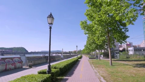 Budapest Waterfront Scenery Stock Footage 83761953