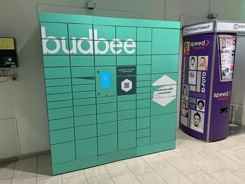 Budbee parcel locker Stock Photos