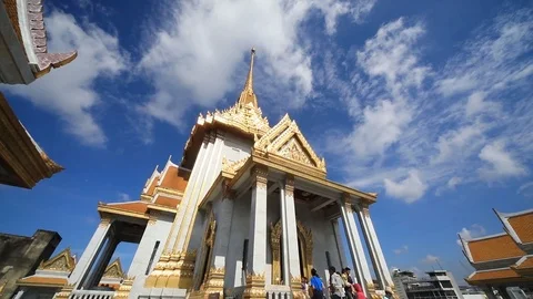 Budda d'oro Wat Traimit Thailand Golden Buddha Temple Thailand Stock Footage