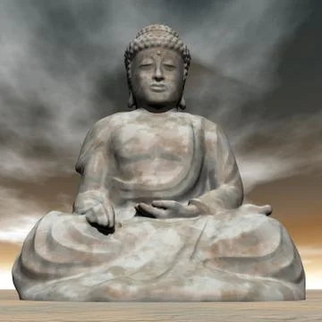 Buddha - 3D render Stock Illustration