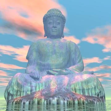 Buddha - 3D render Stock Illustration