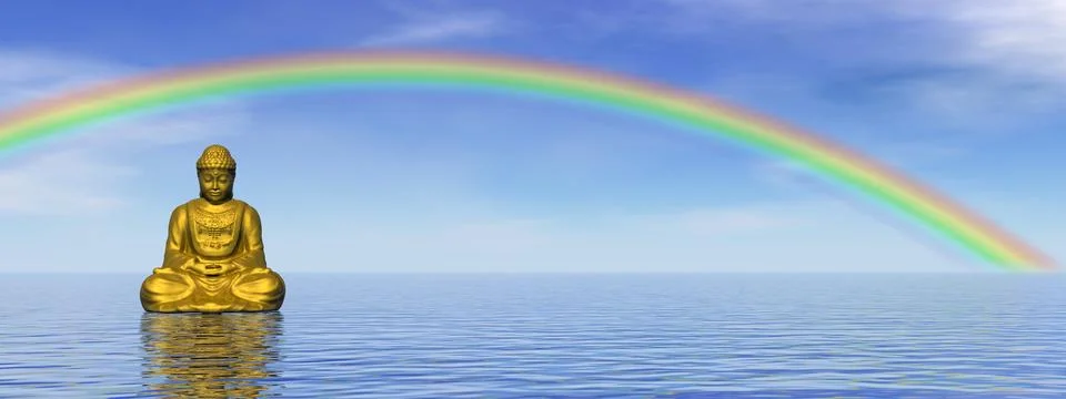 Buddha - 3D render Stock Illustration