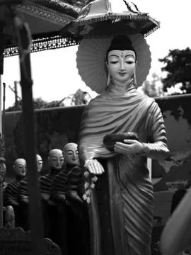 BUDDHA AND DISCIPLES Stock Photos