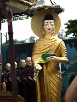 BUDDHA AND DISCIPLES Stock Photos