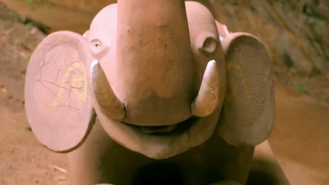 Buddha and Elephant Stock Footage 72909108