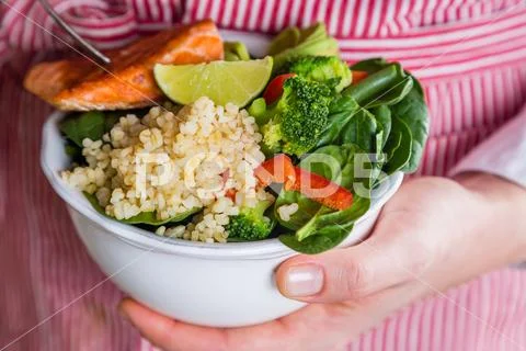 Buddha bowl - balanced meal Stock Photos