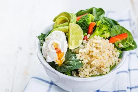 Buddha bowl - balanced meal Stock Photos