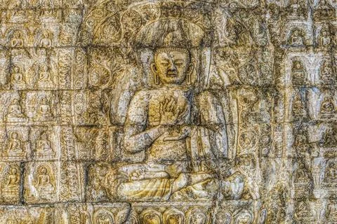 Buddha Carving Cloud Platform Arch Great Wall Juyongguan Beijing China Stock Photos