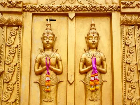 Buddha carving Stock Photos