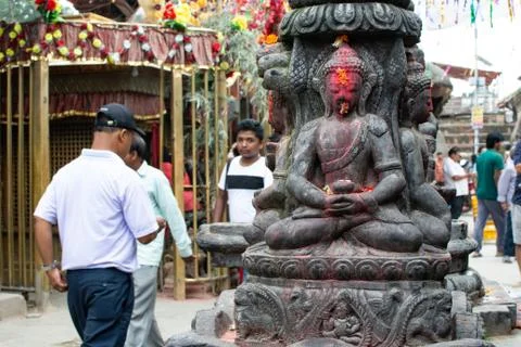 Buddha Chaitya in Kathmandu Stock Photos