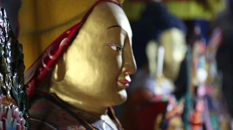Buddha Coming Into Focus Tight.mp4 Stock Footage 42969292