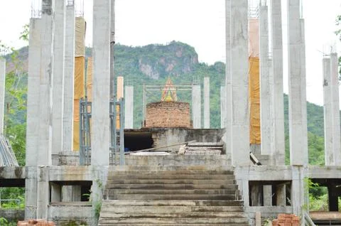 Buddha construction Stock Photos