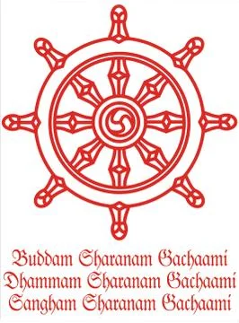 Buddha Dharmacakra wheel Stock Illustration