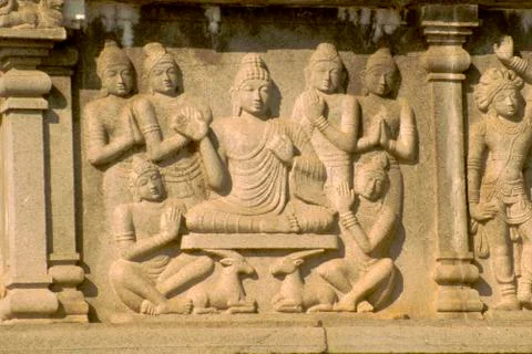 Buddha with Disciples Stock Photos